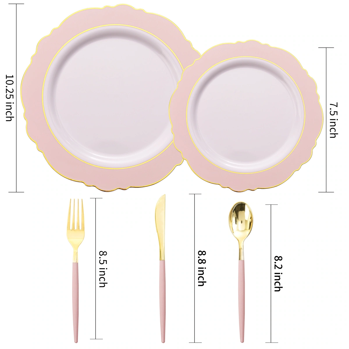 Pink Plates Disposable — view 11