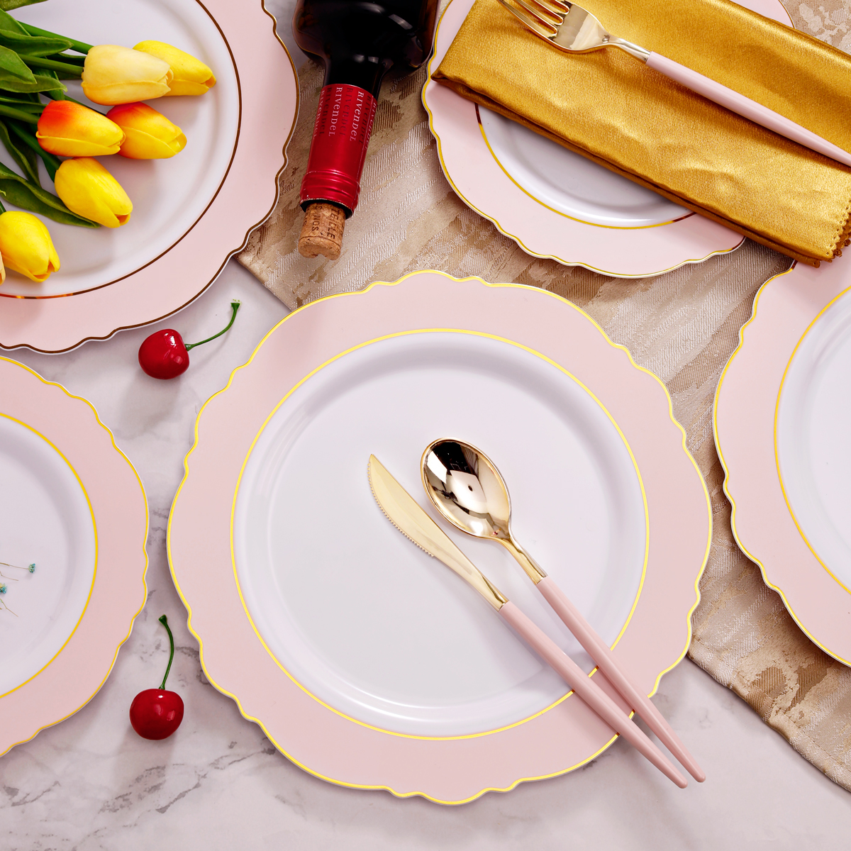Pink Plates Disposable — view 12