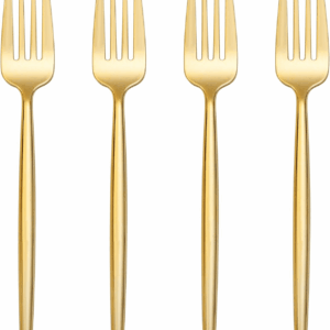 90-Piece Heavy Duty Gold Plastic Forks - Heat Resistant