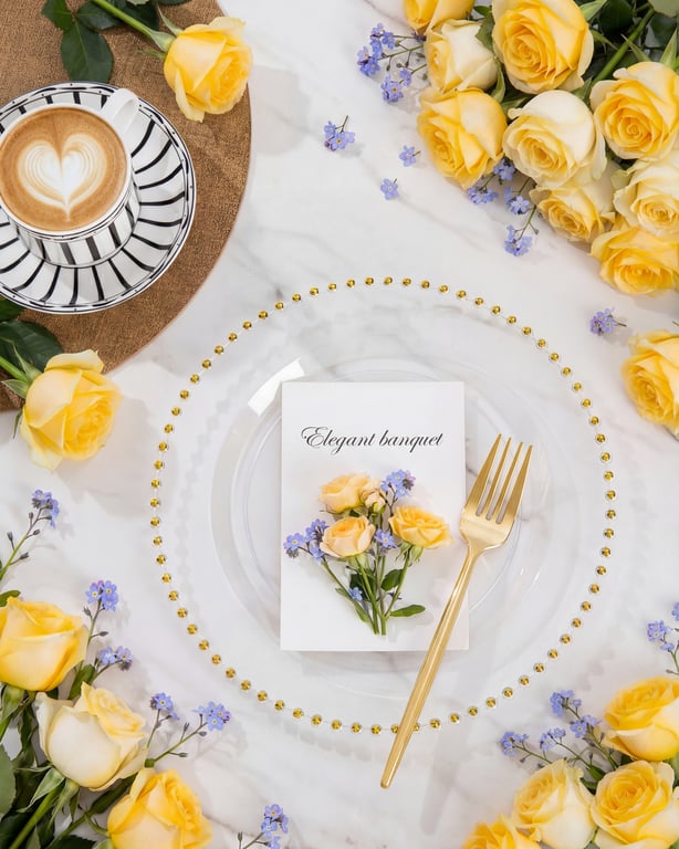 Clear Gold Elegant Dinnerware Set — view 8