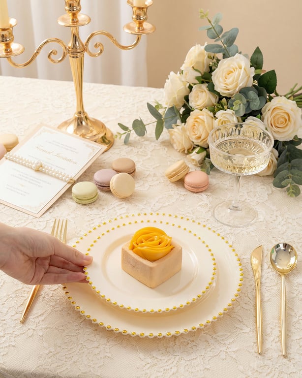 Ivory Gold Elegant Dinnerware Set — view 8