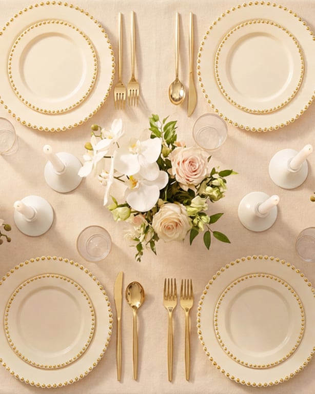 Ivory Gold Elegant Dinnerware Set — view 9
