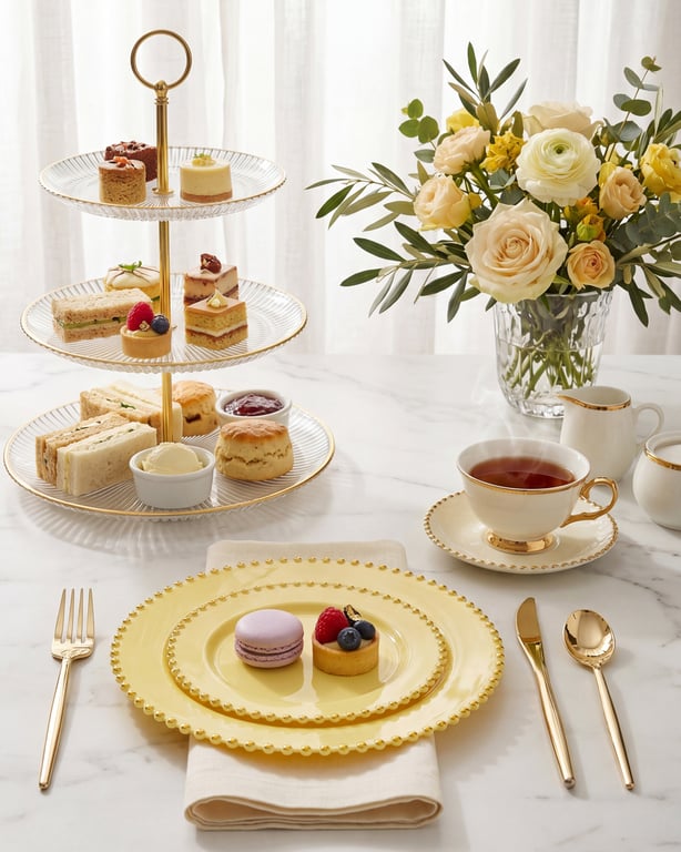 Yellow Gold Elegant Dinnerware Set — view 8