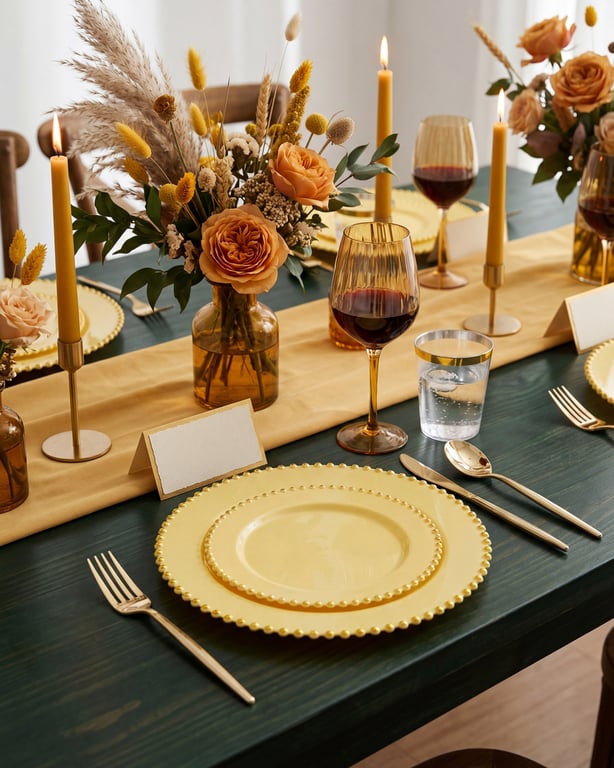 Yellow Gold Elegant Dinnerware Set — view 9