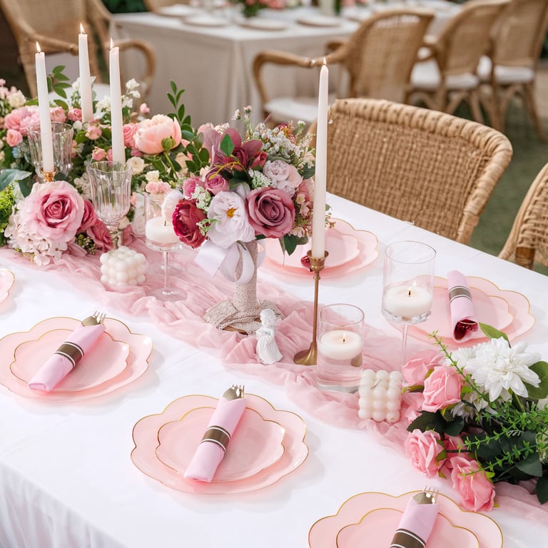 Pink Pre-Rolled Cutlery with Napkins (30 Pieces) — view 8