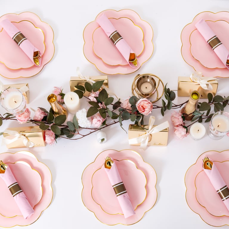 Pink Pre-Rolled Cutlery with Napkins (30 Pieces) — view 10