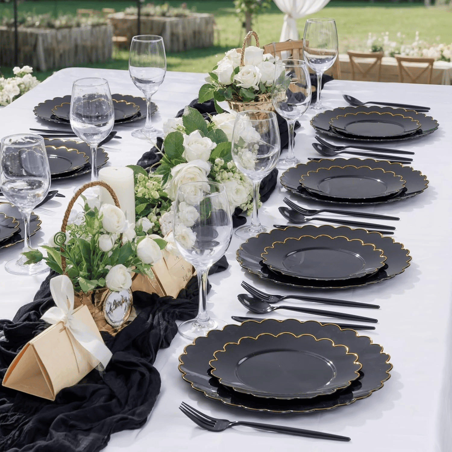 Black Classic Plastic Silverware Set — view 7