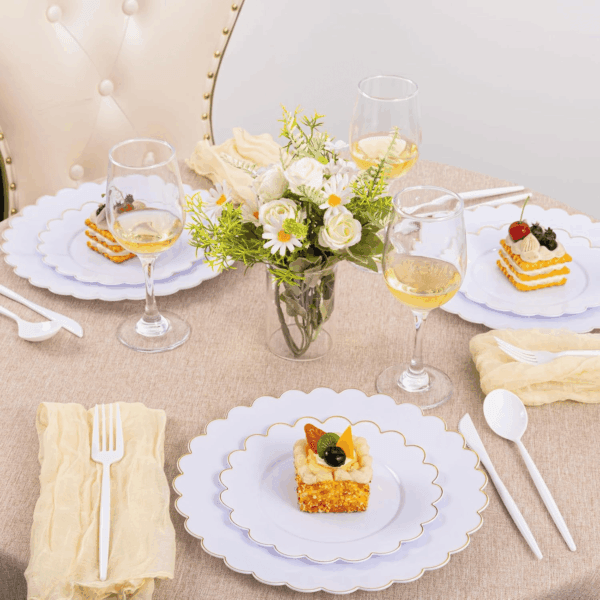 White Classic Plastic Silverware Set — view 8