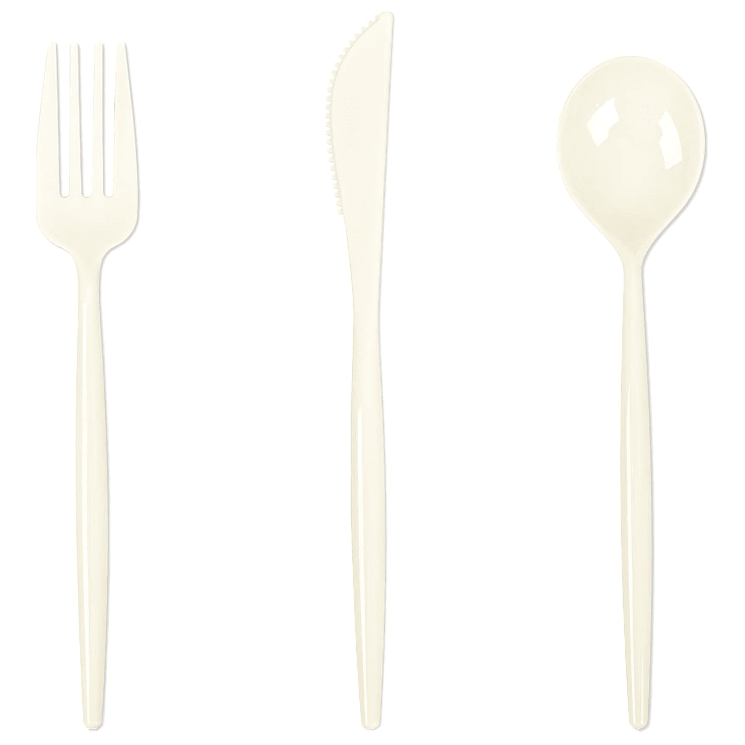 Beige Classic Plastic Silverware Set (180 Pieces) — view 2