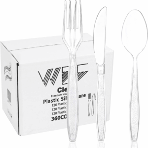 Clear Plastic Silverware Set (360 Pieces) — view 2