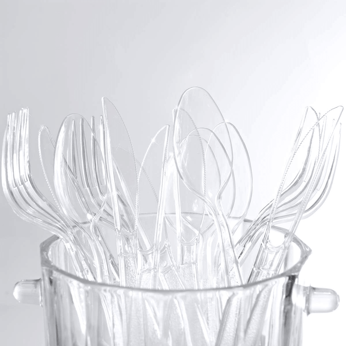 Clear Plastic Silverware Set (360 Pieces) — view 8