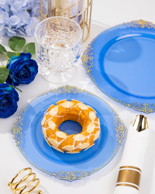 Blue Plastic Plates Set — view 10