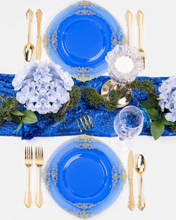 Blue Plastic Plates Set — view 11