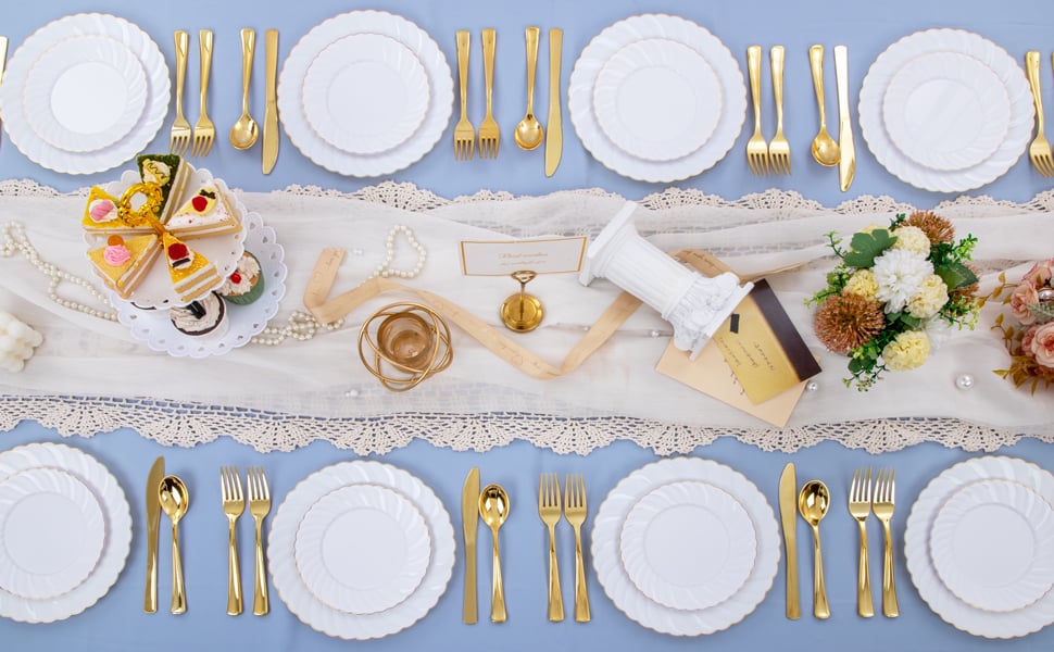 White Gold U-QE Plastic Plates — view 7