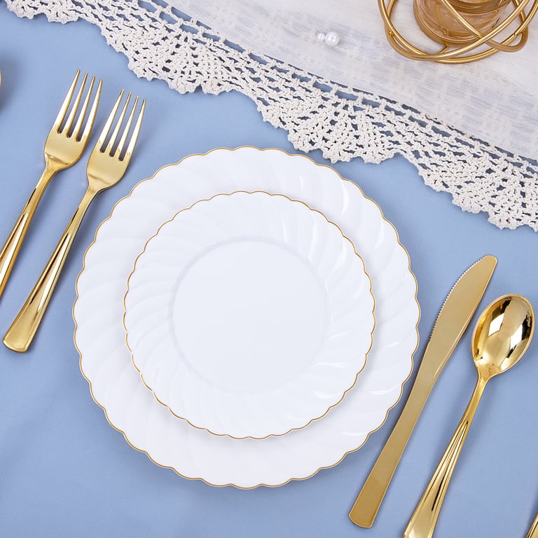 White Gold U-QE Plastic Plates — view 8