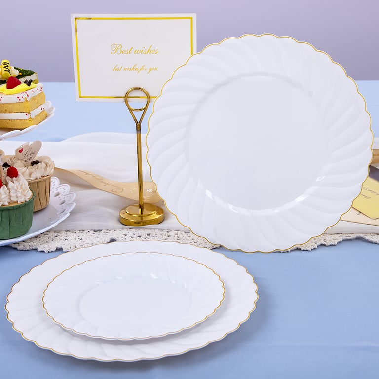 White Gold U-QE Plastic Plates — view 9