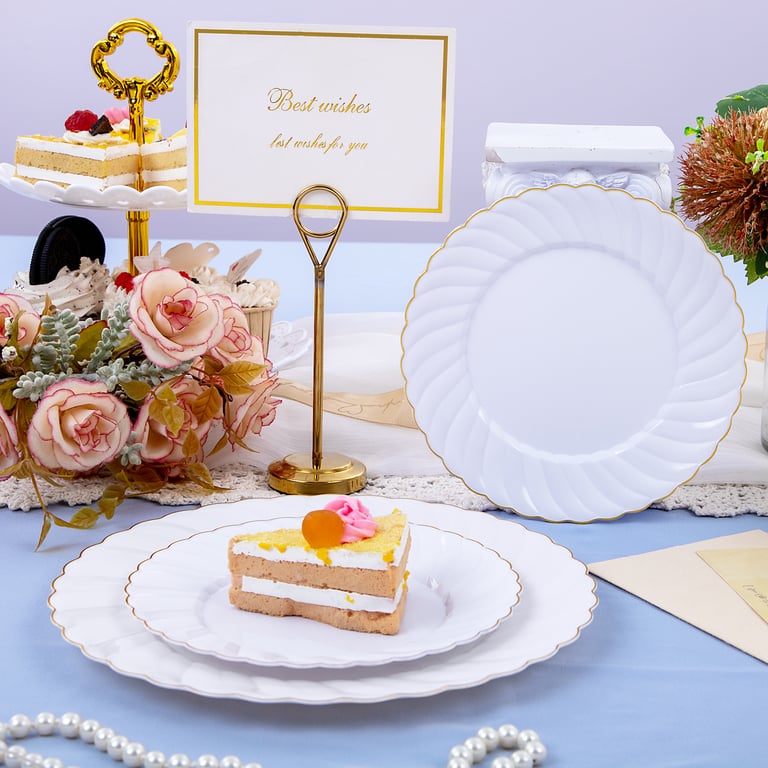 White Gold U-QE Plastic Plates — view 12