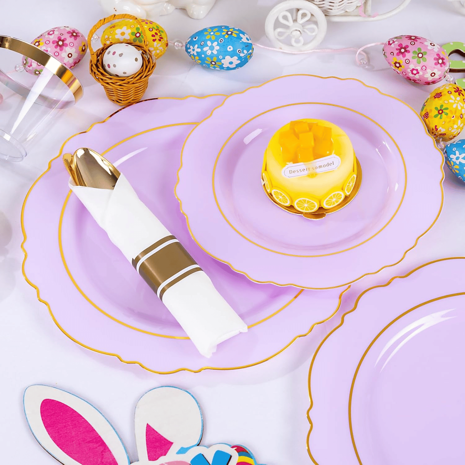 Light Purple Liacere Plates Disposable — view 8