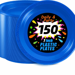 Royal Blue 7inch Disposable Dinner Plates for Party (150 Pieces) — view 1