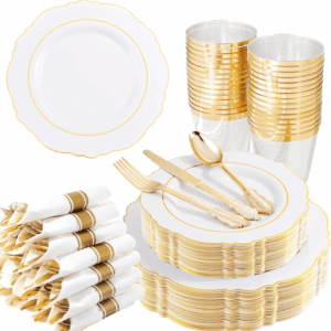 Gold Liacere Plates Disposable — view 2