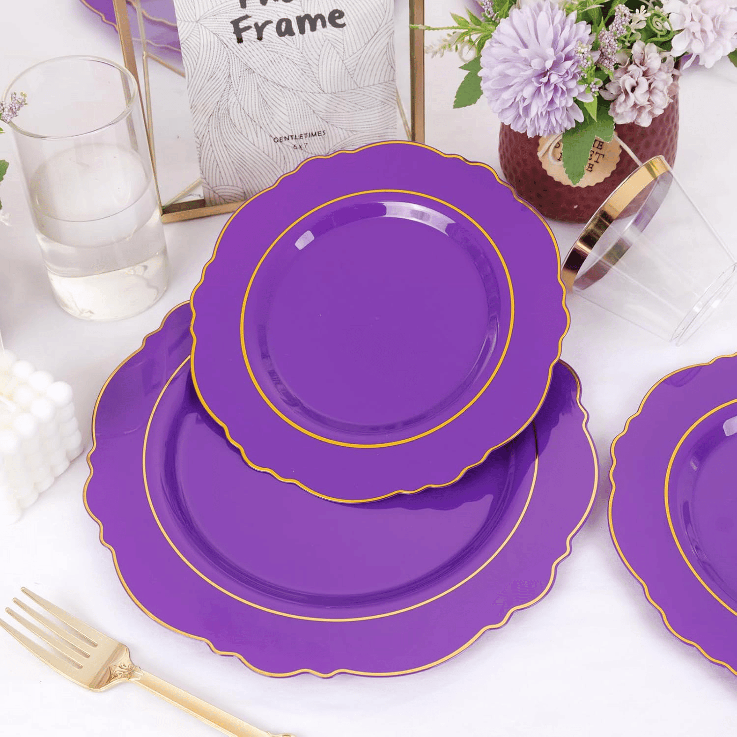 Purple Liacere Plates Disposable — view 8