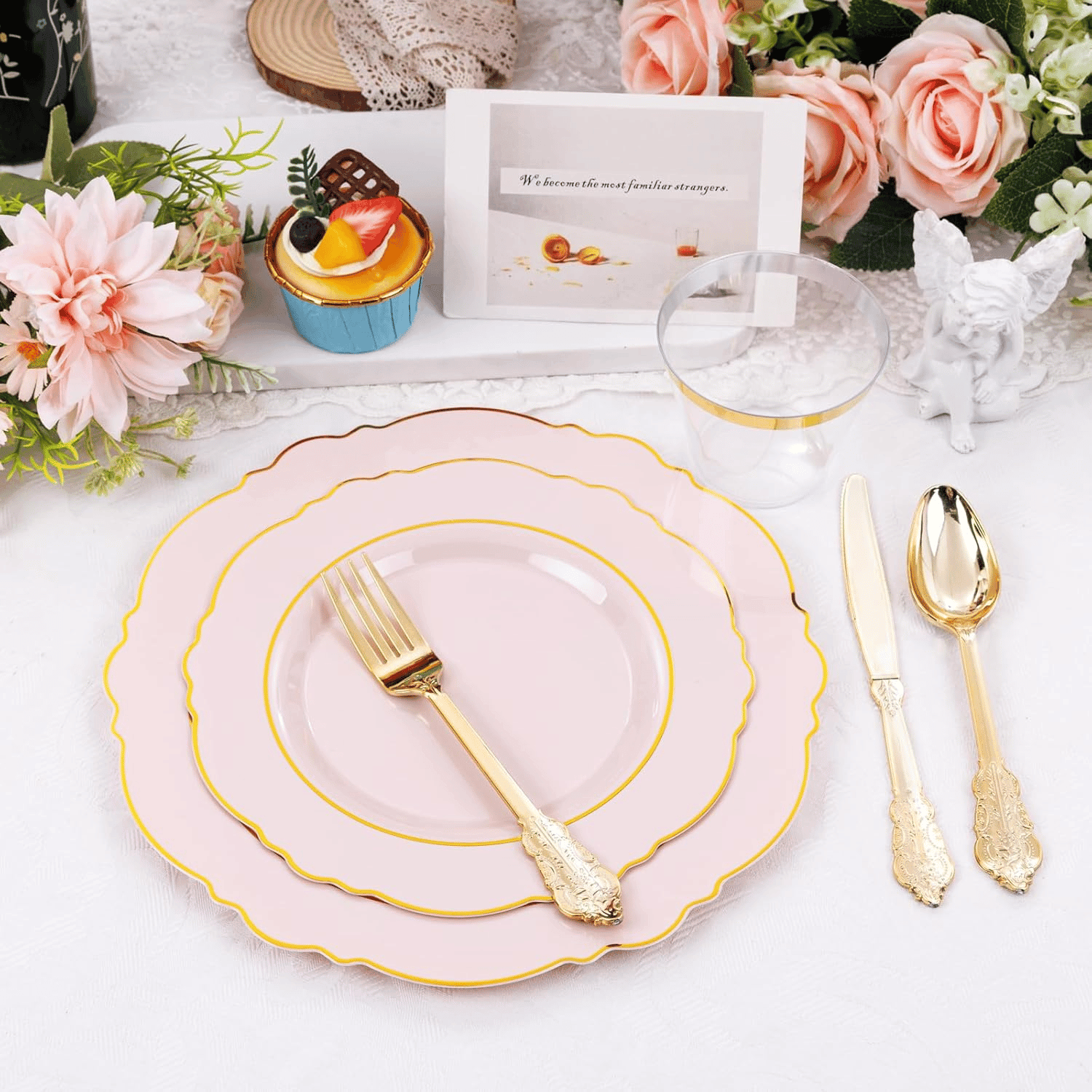Pink Liacere Plates Disposable — view 8