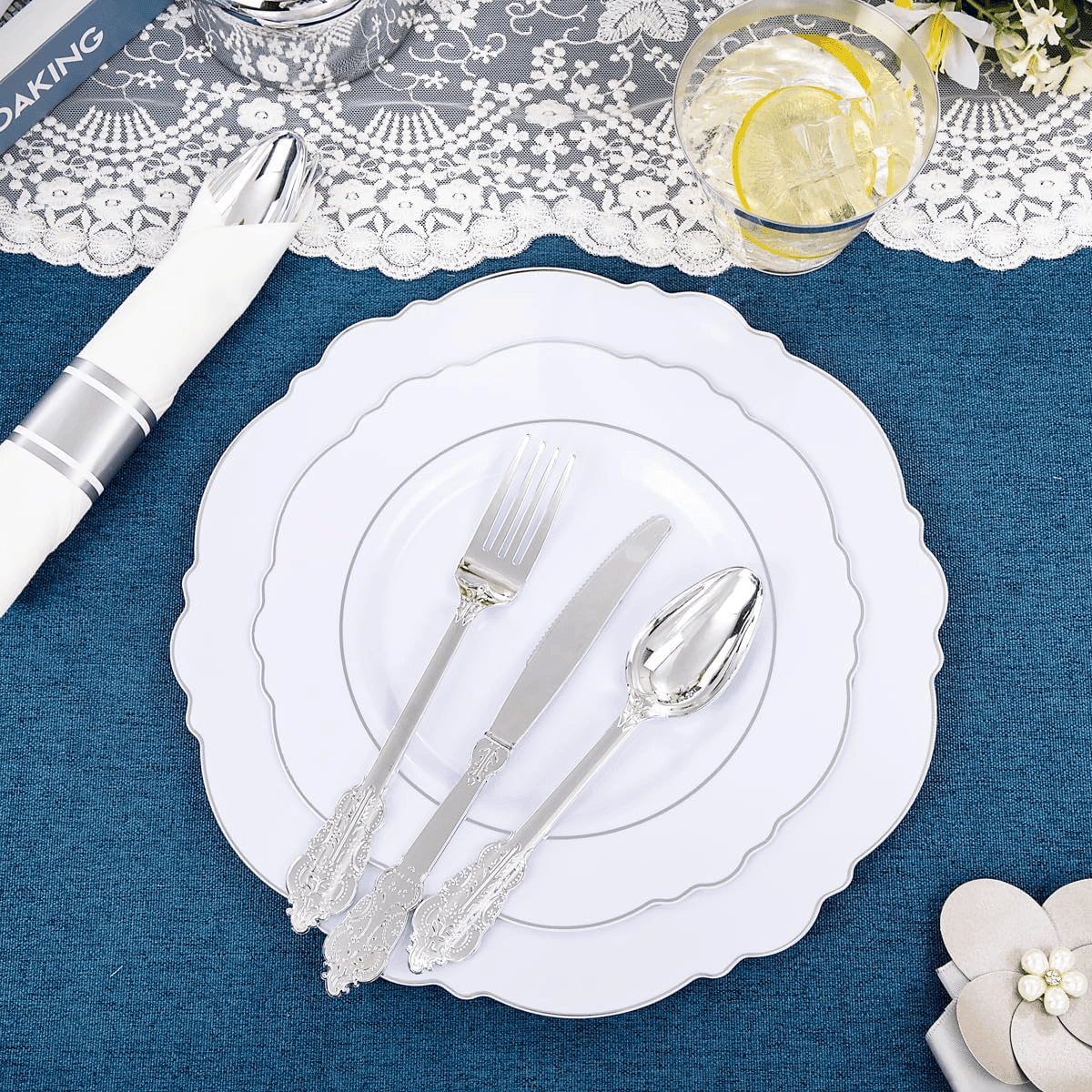 Silver Liacere Plates Disposable — view 10