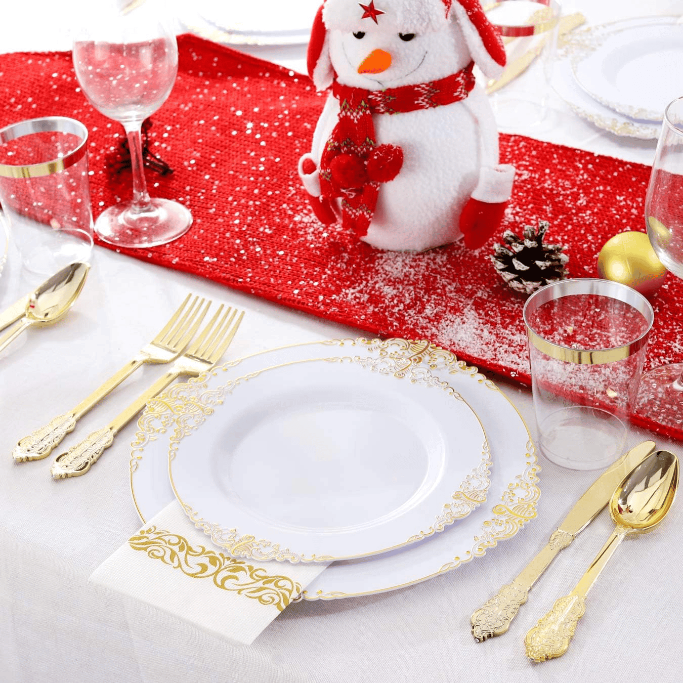 Gold Dinnerware Set for 25 Guests — view 8