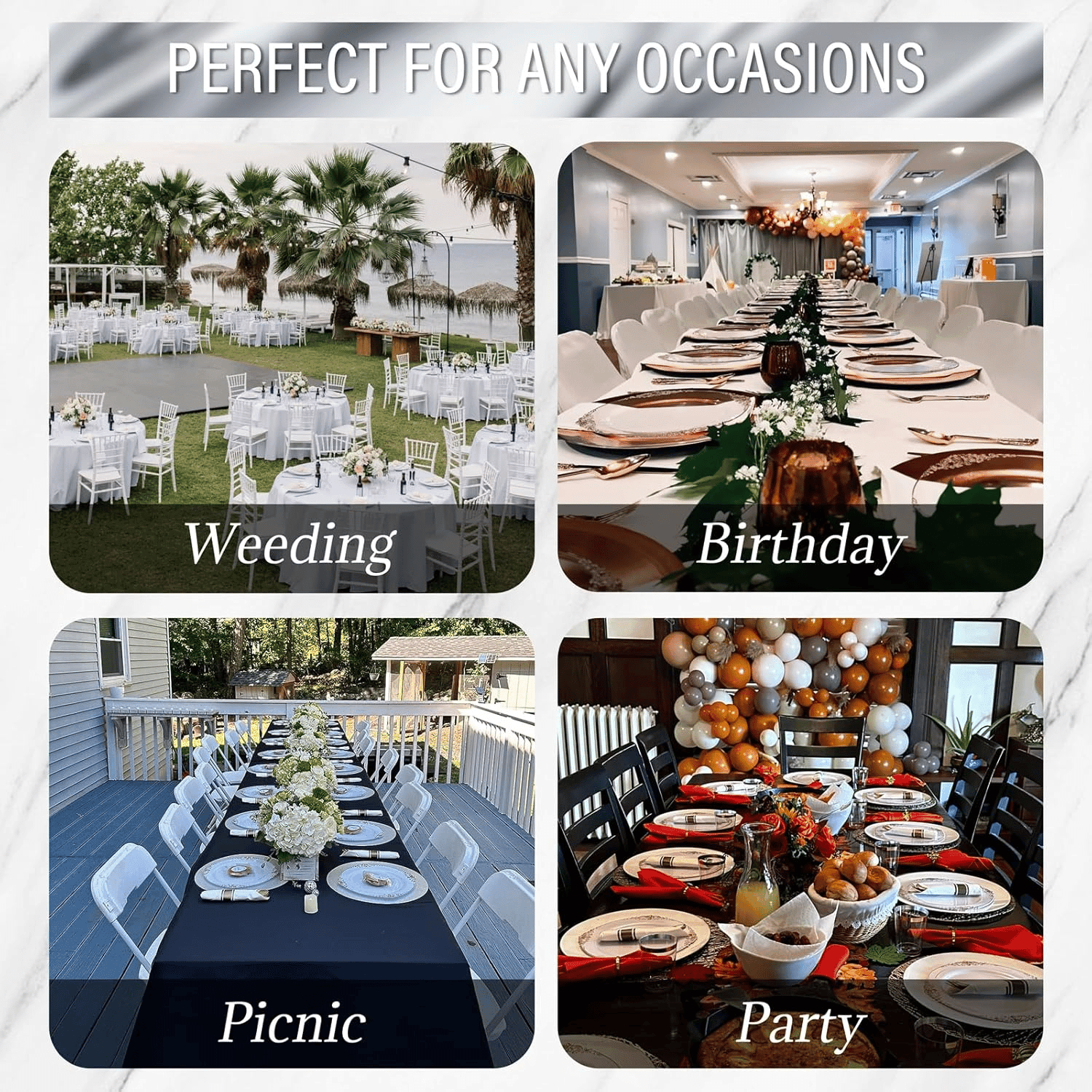 Silver & White Dinnerware Set for 25 Guests — view 8
