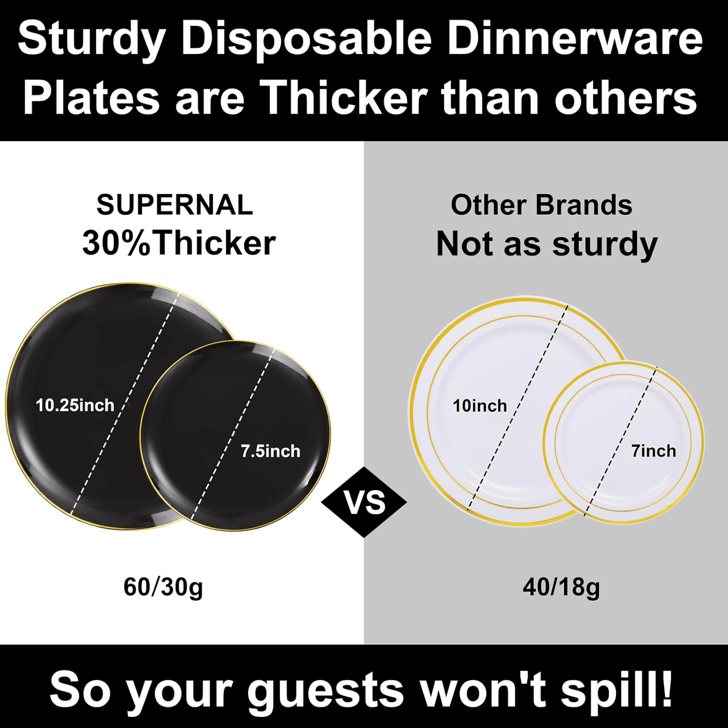 Black Plastic Dinnerware Set — view 5