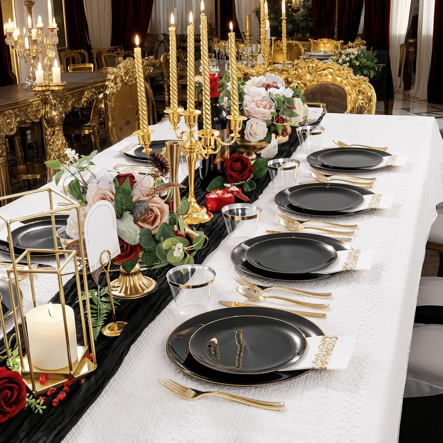 Black Plastic Dinnerware Set — view 6