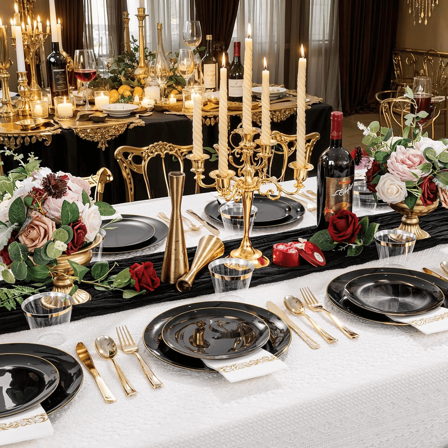 Black Plastic Dinnerware Set — view 7
