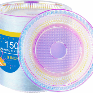 Iridescent 9inch Disposable Dinner Plates for Party (150 Pieces) — view 1