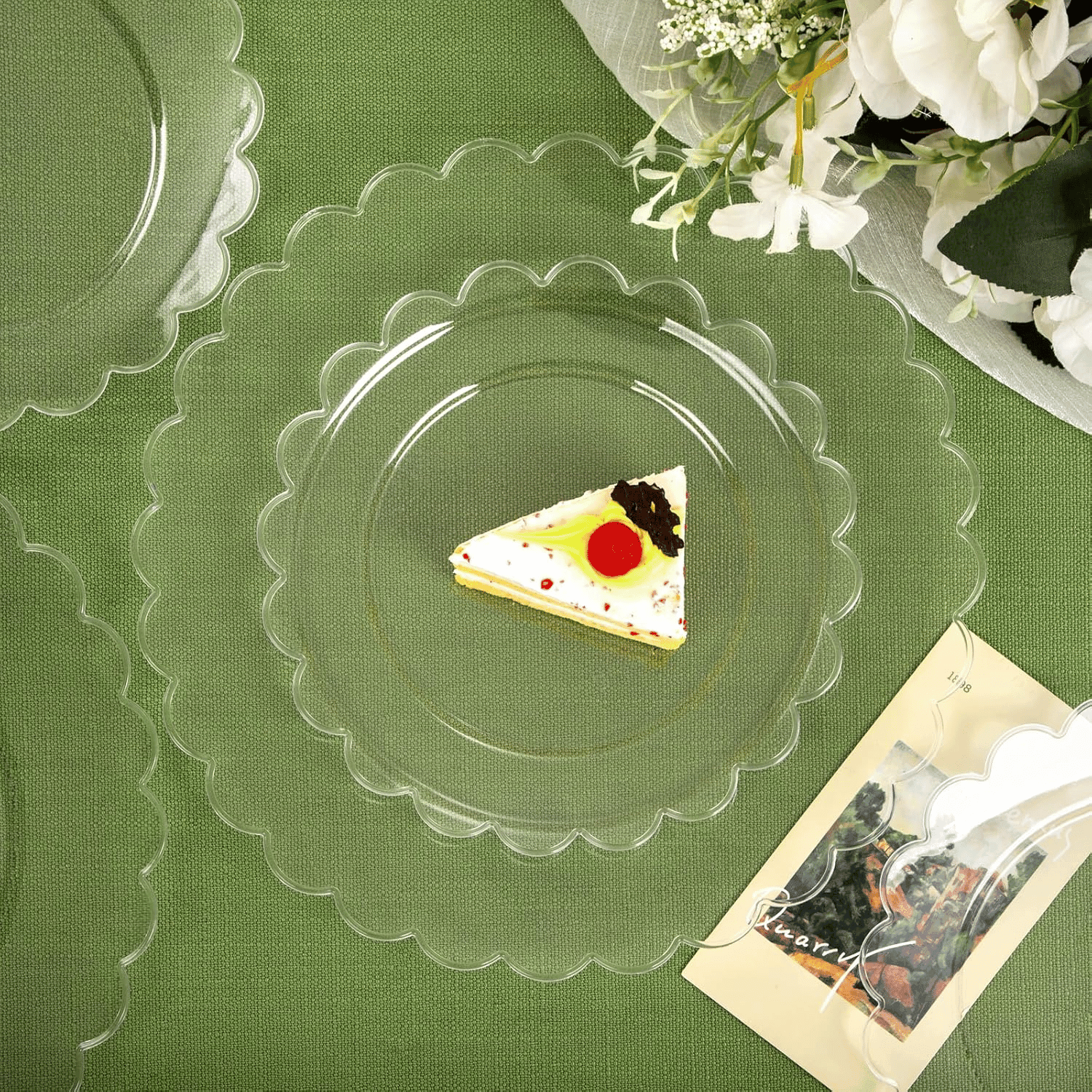 Clear Scalloped Plastic Plates (Dinner & Dessert) — view 10