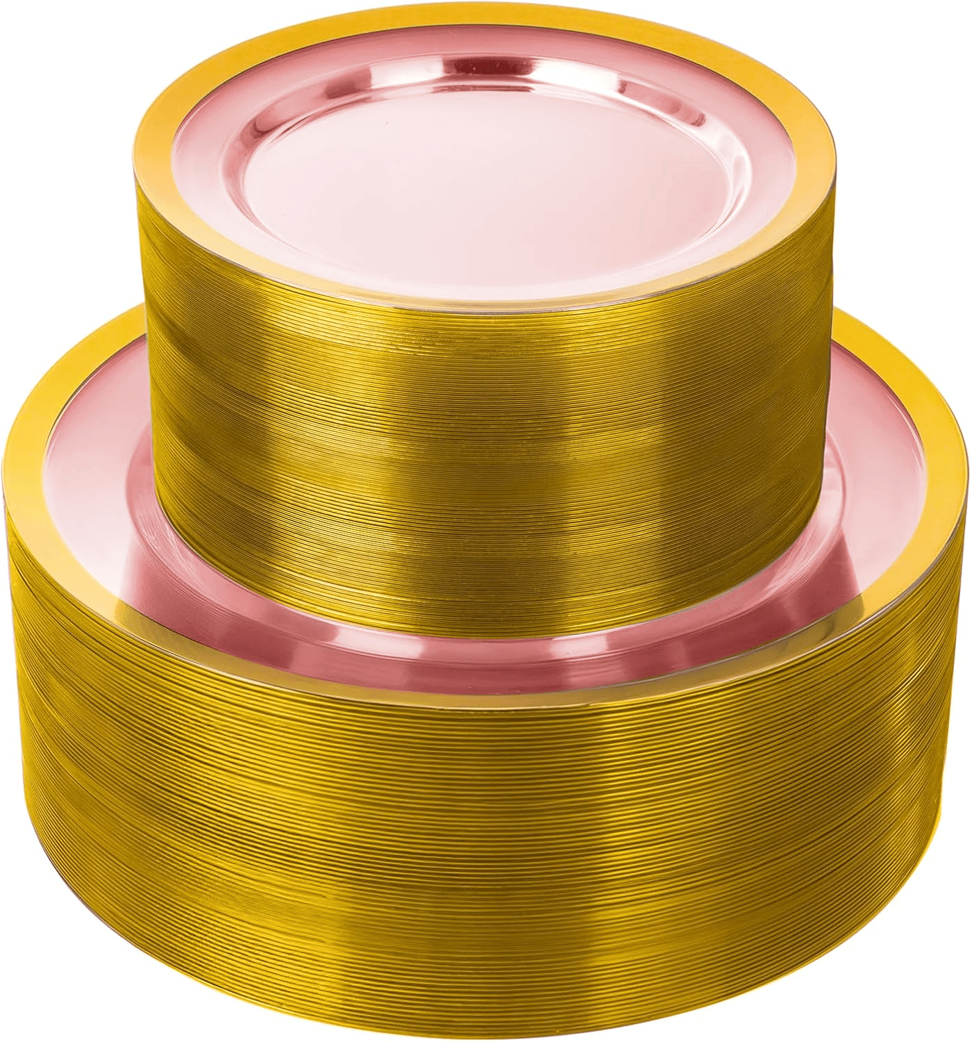 Pink Fancy Plastic Plates (120 Pieces) — view 1