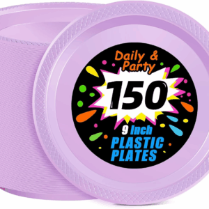 Lavender 9inch Disposable Dinner Plates for Party (150 Pieces) — view 1