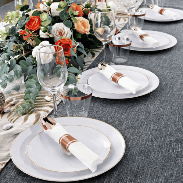 Rose Gold Pre-Rolled Cutlery with Napkins — view 7
