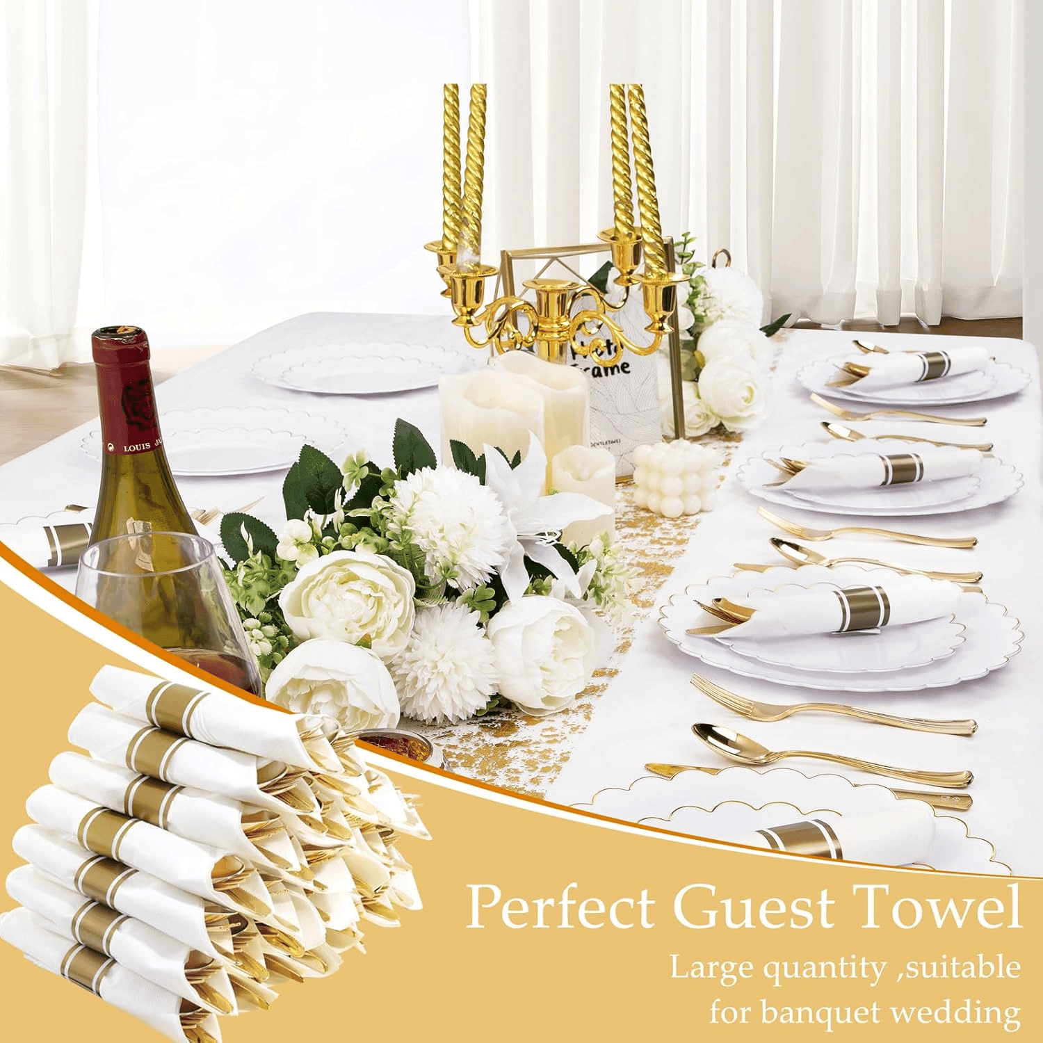 Gold Pre-Rolled Cutlery with Napkins — view 6