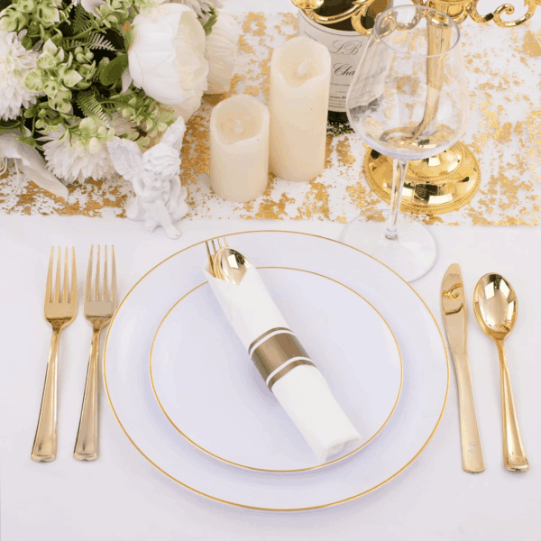 Gold Pre-Rolled Cutlery with Napkins — view 9