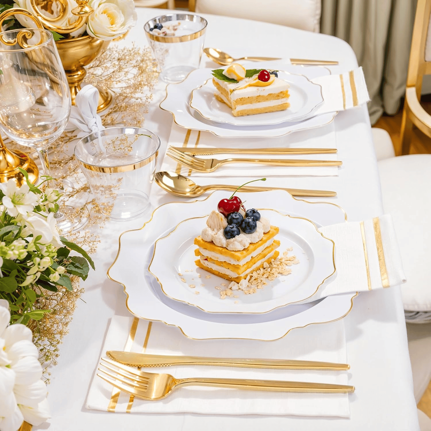 Gold Disposable Plates — view 8