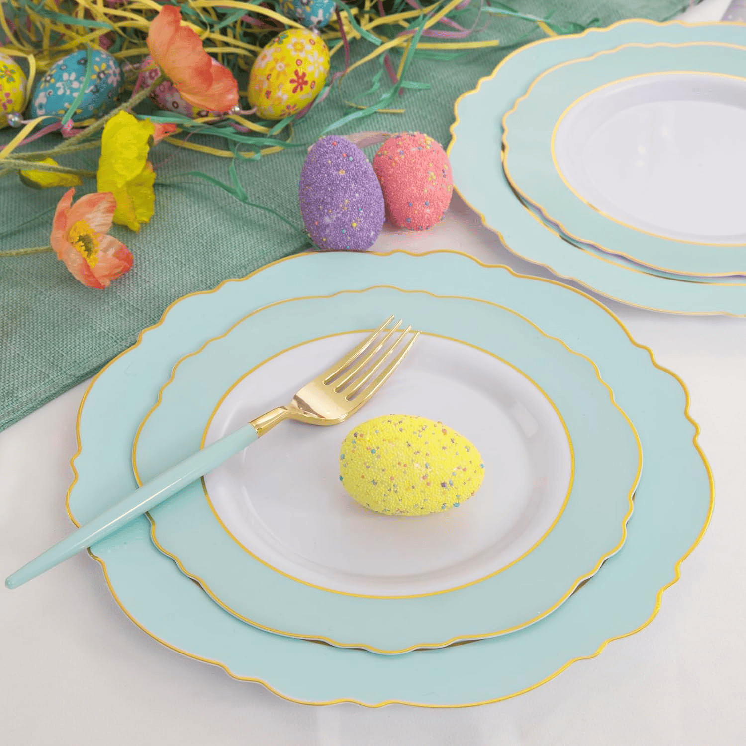 Mint Green Plates Disposable — view 9