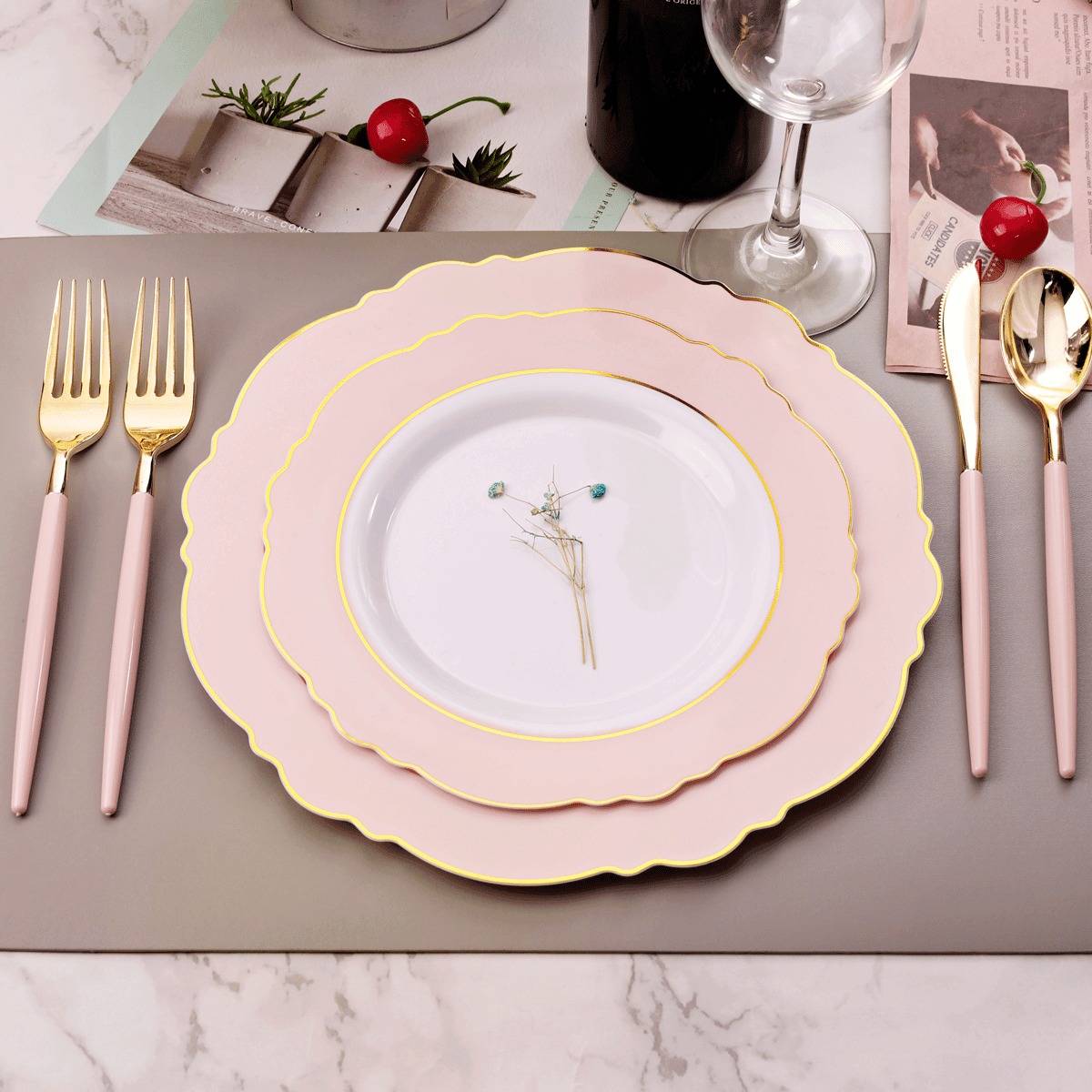Pink Plates Disposable — view 8