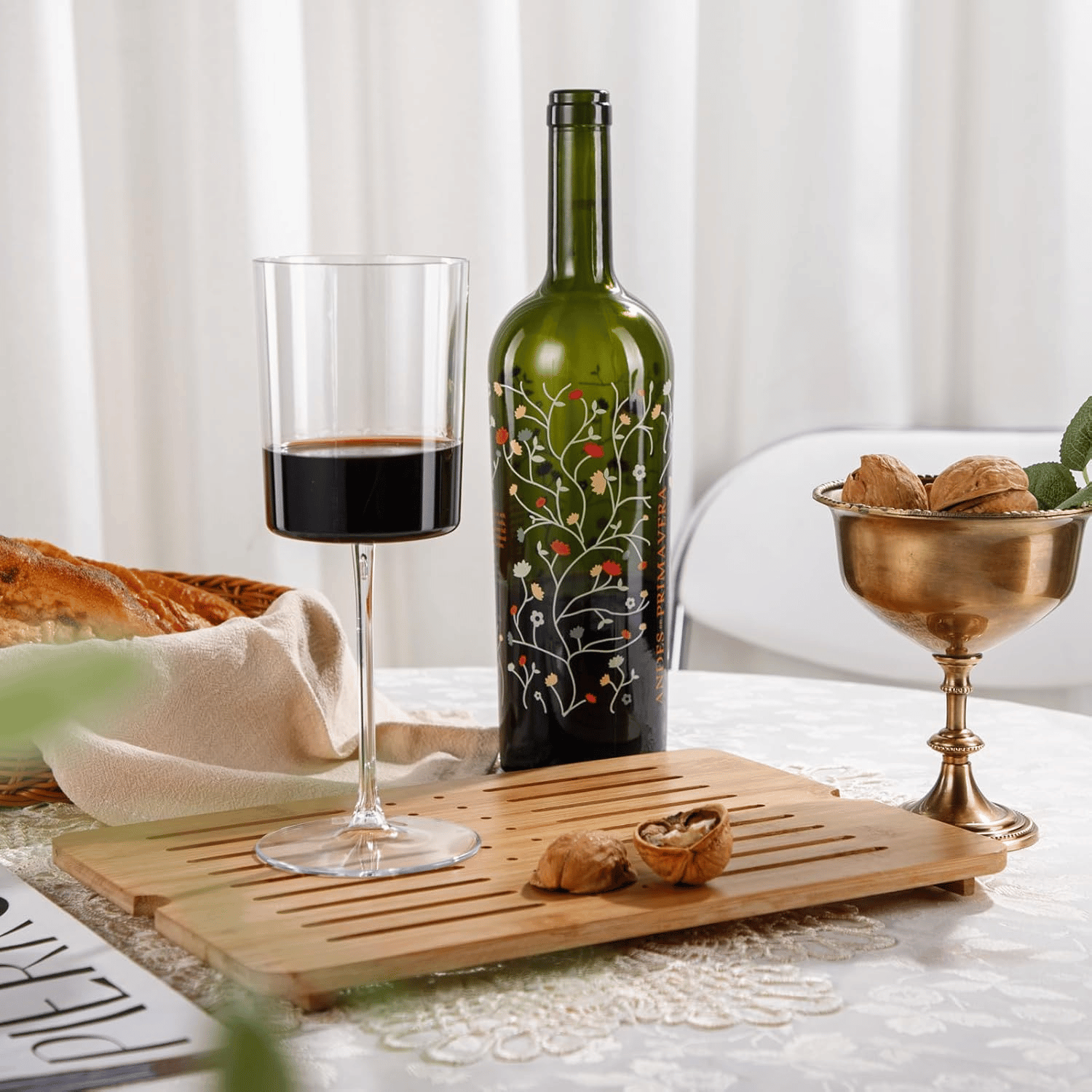 Clear Stemmed Wine Glasses, Party-Ready, Large Capacity (14 oz) — view 10