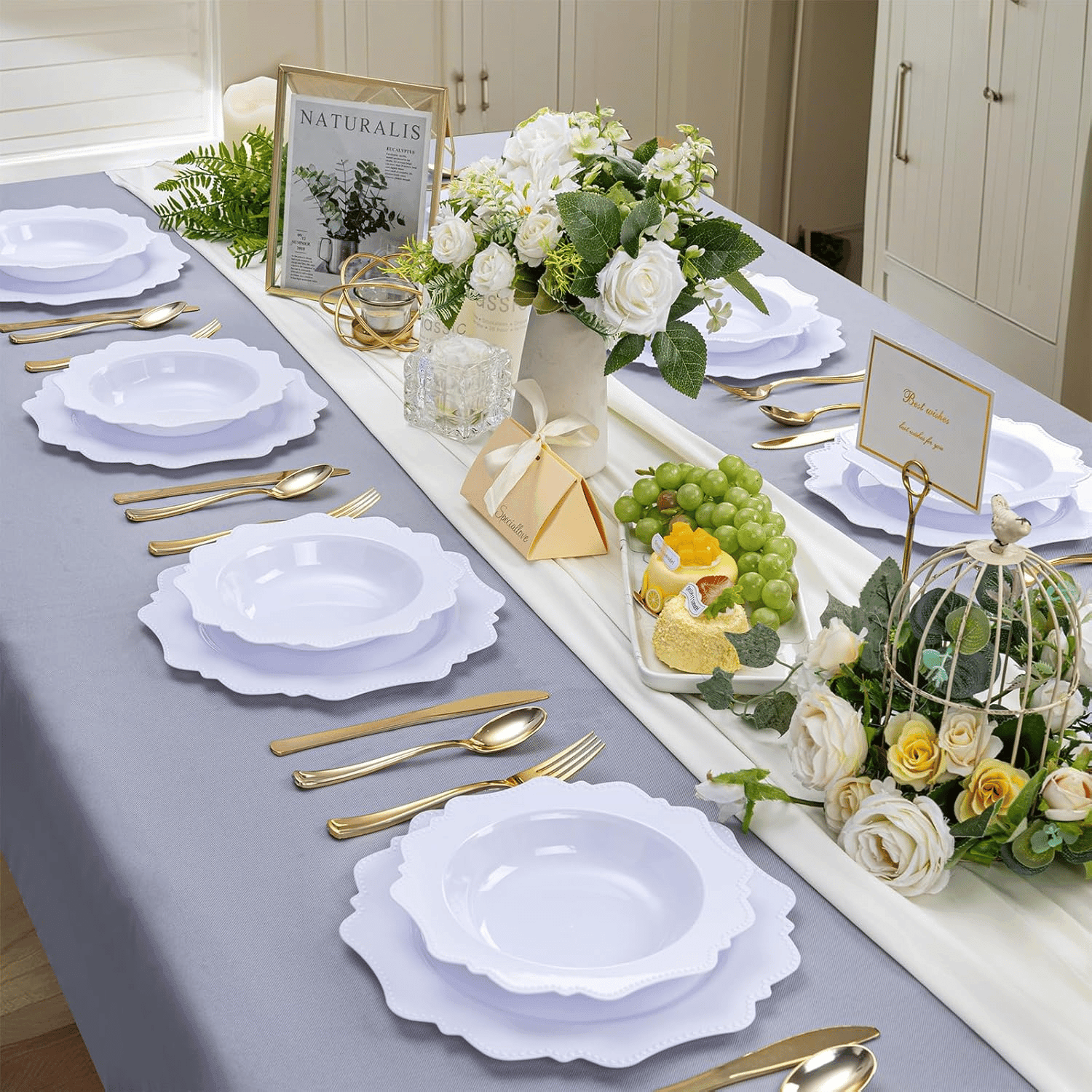 White Plastic Party Bowls () 12 Oz Disposable Soup/Salad Bowl — view 8