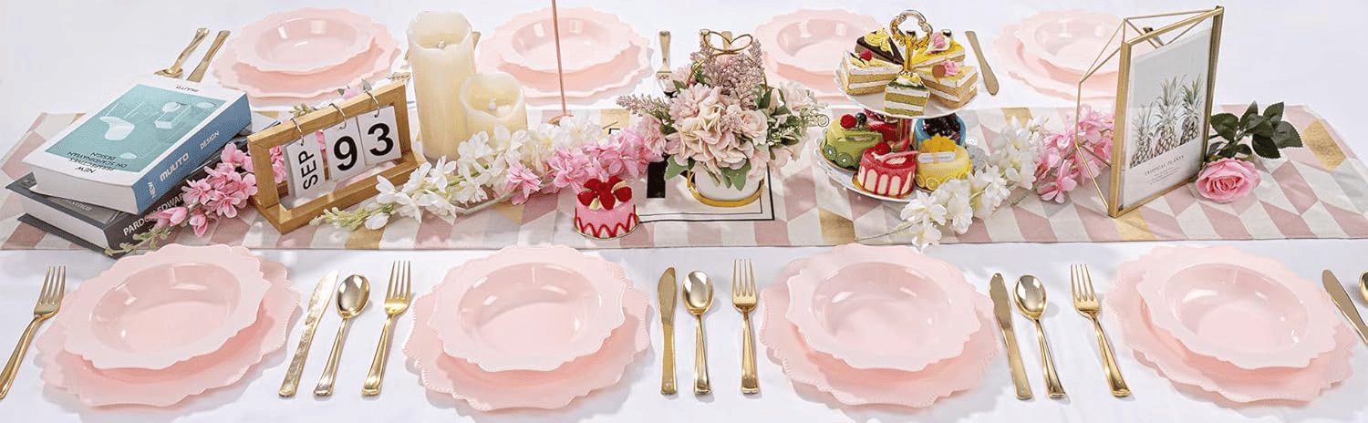 Pink Plastic Party Bowls () 12 Oz Disposable Soup/Salad Bowl — view 9