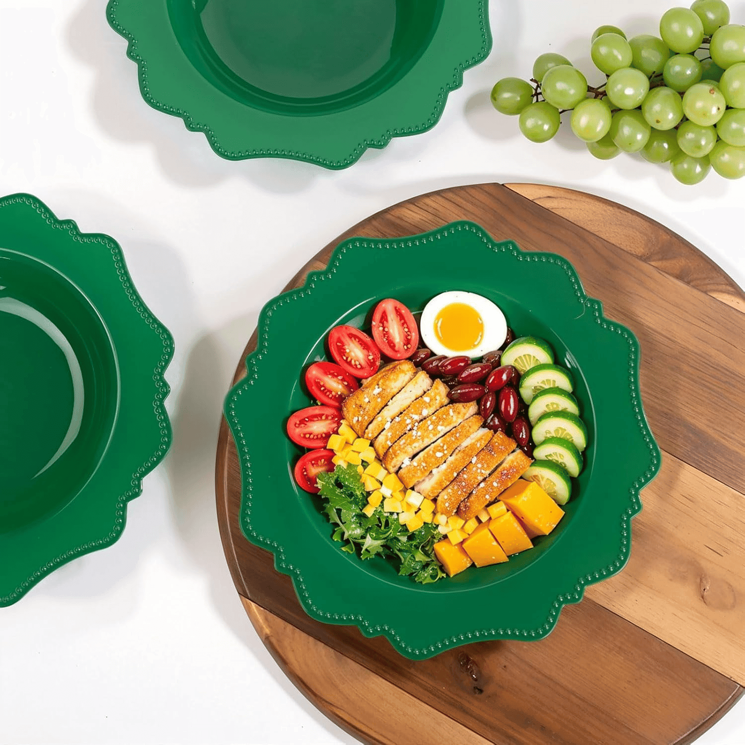 Green Plastic Party Bowls () 12 Oz Disposable Soup/Salad Bowl — view 10