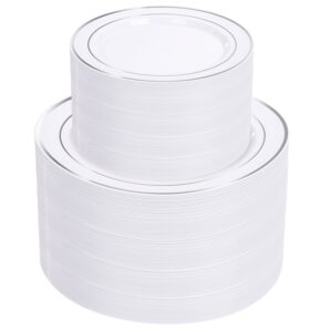 Silver Elegant Plastic Plates — view 1