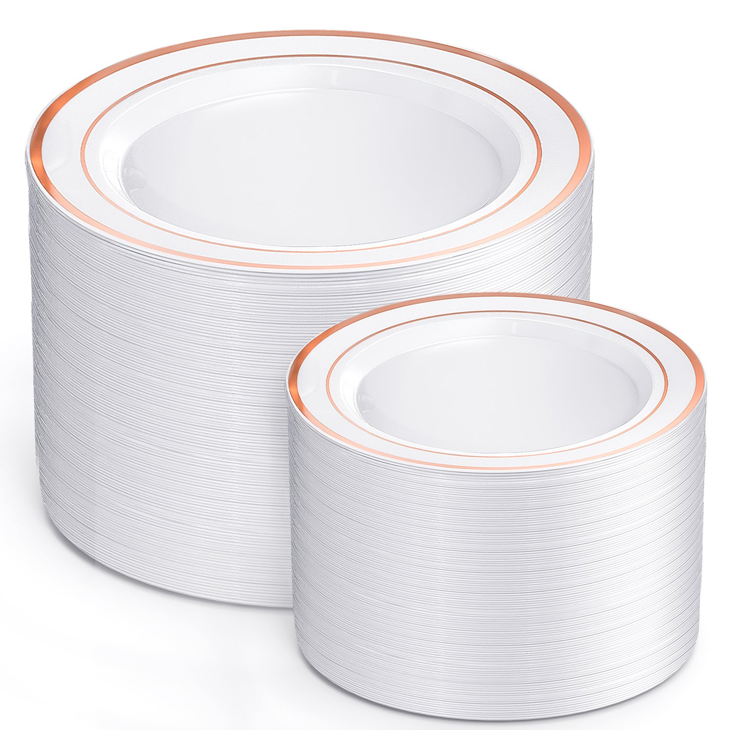 Rose Gold Elegant Plastic Plates — view 1
