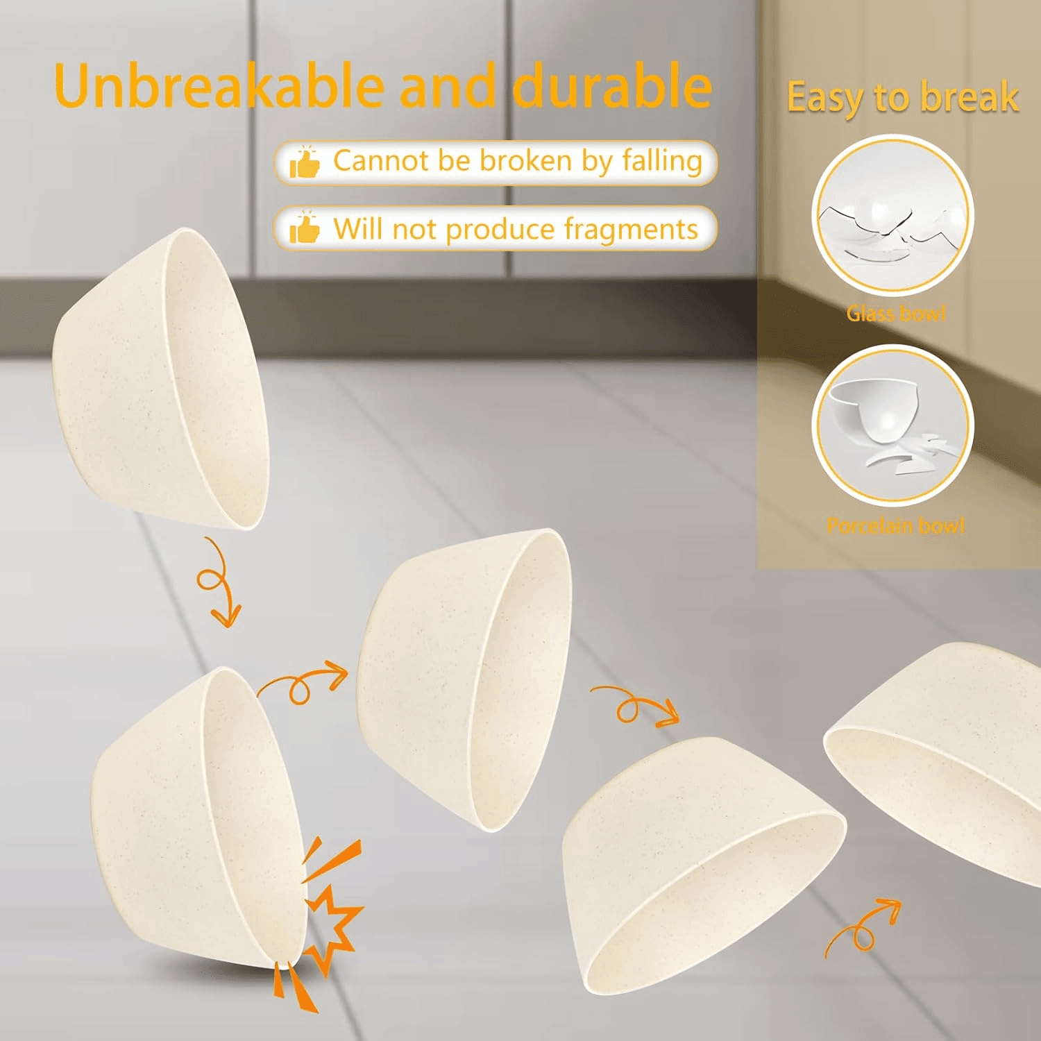 Beige Wheat Straw Bowls — view 10