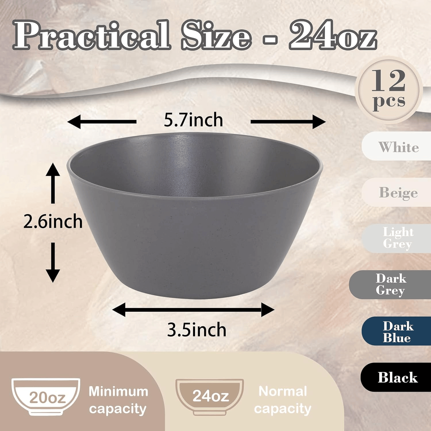 Dark Grey Wheat Straw — view 8